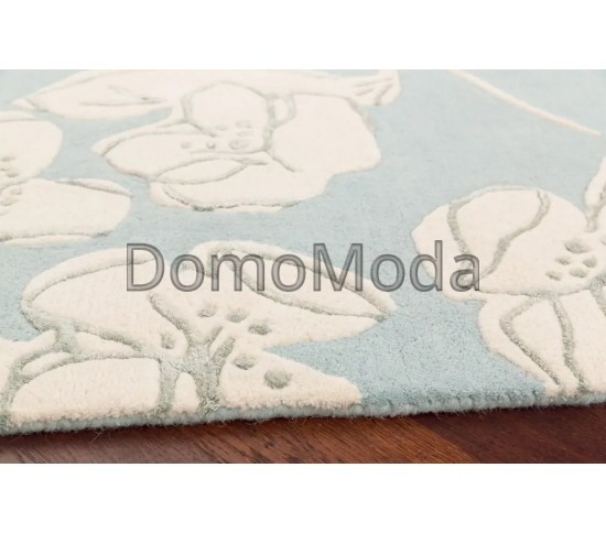 Шерстяний килим Matrix MAX 12 Devore Blue Купити в інтернет магазині ДомоМода фото 2 Шерстяний килим Matrix MAX 12 Devore Blue - Висока якість за найкращою ціною в Україні зображення 2.